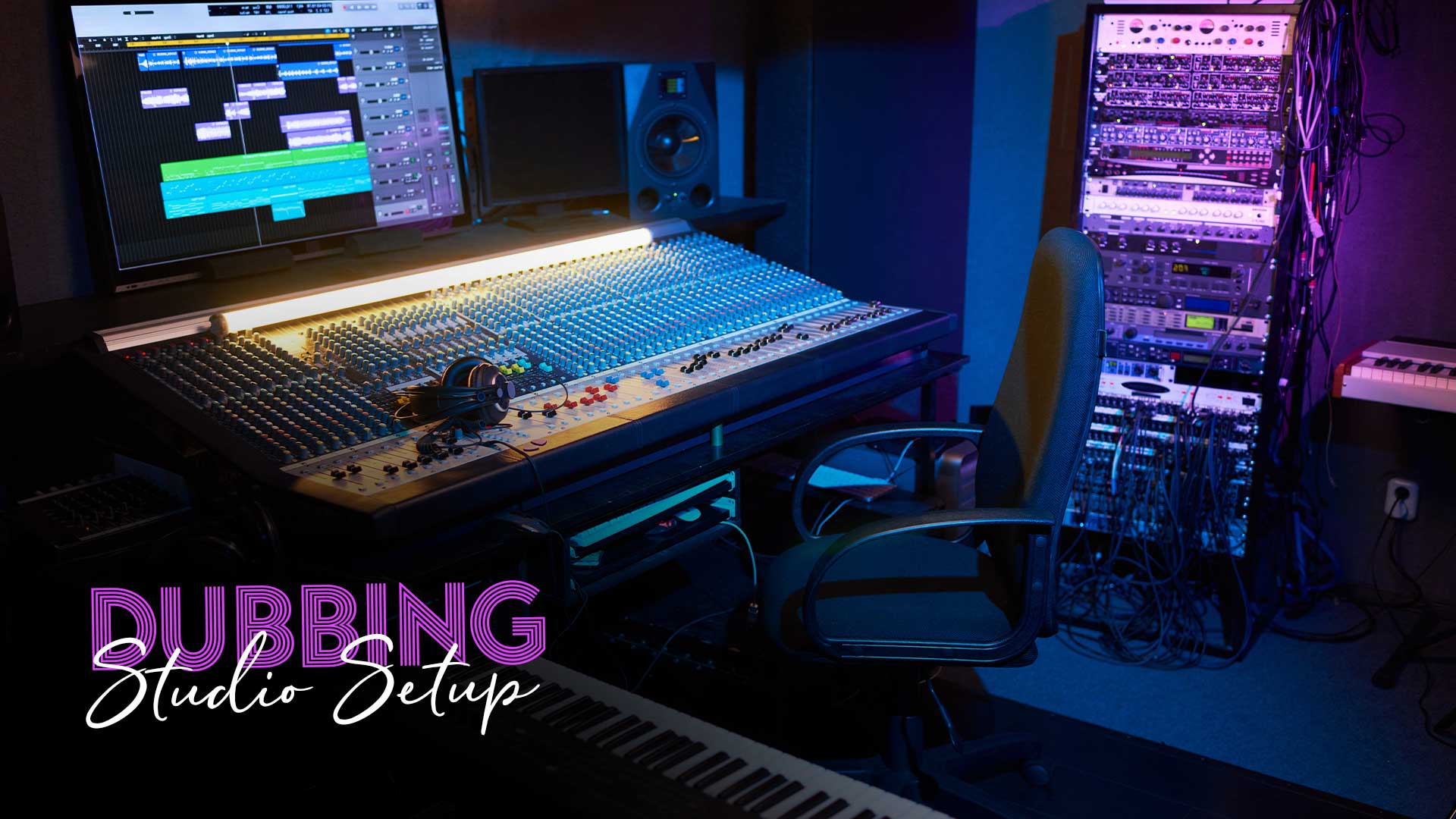 Dubbing studio setup